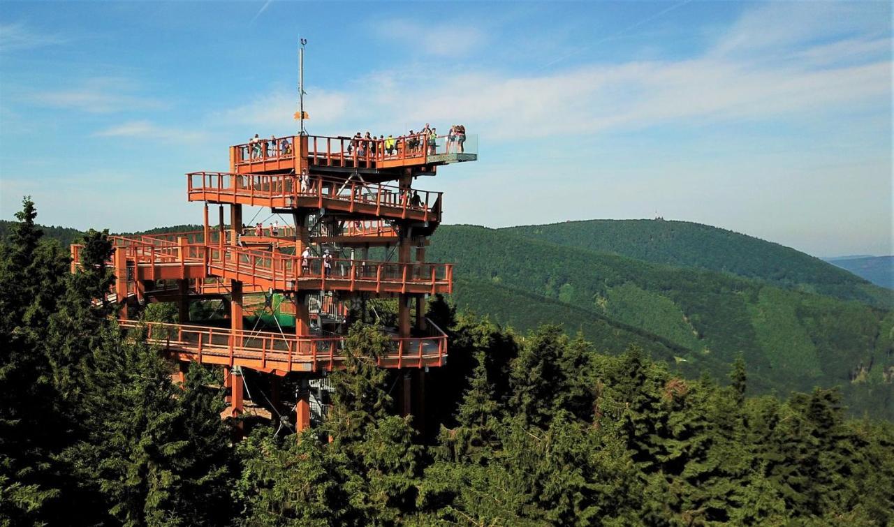 Penzion A Restaurace Stare Casy Horní Bečva Kültér fotó