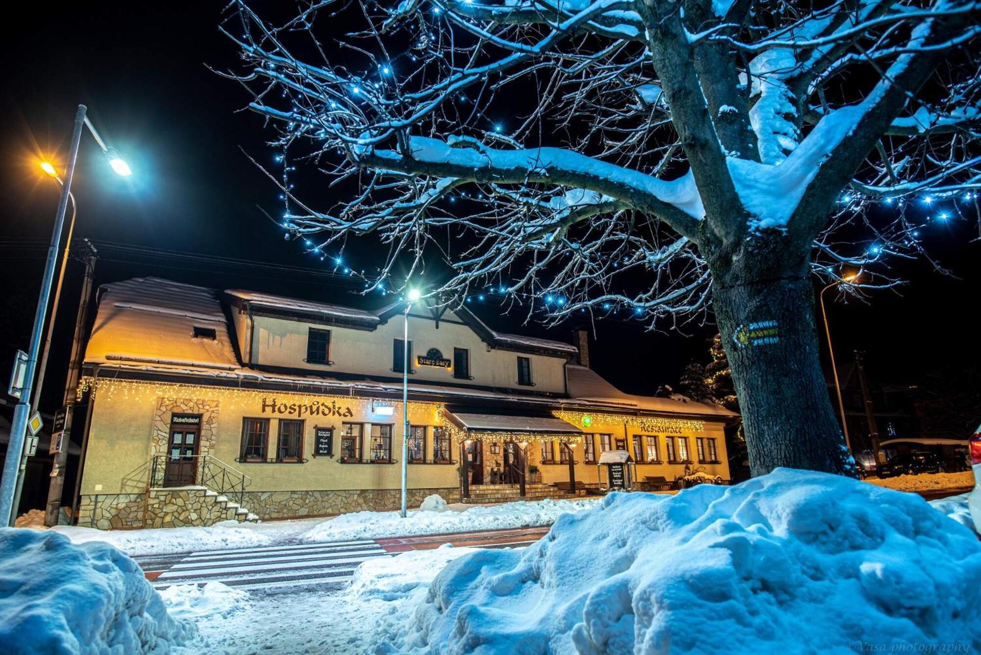 Penzion A Restaurace Stare Casy Horní Bečva Kültér fotó