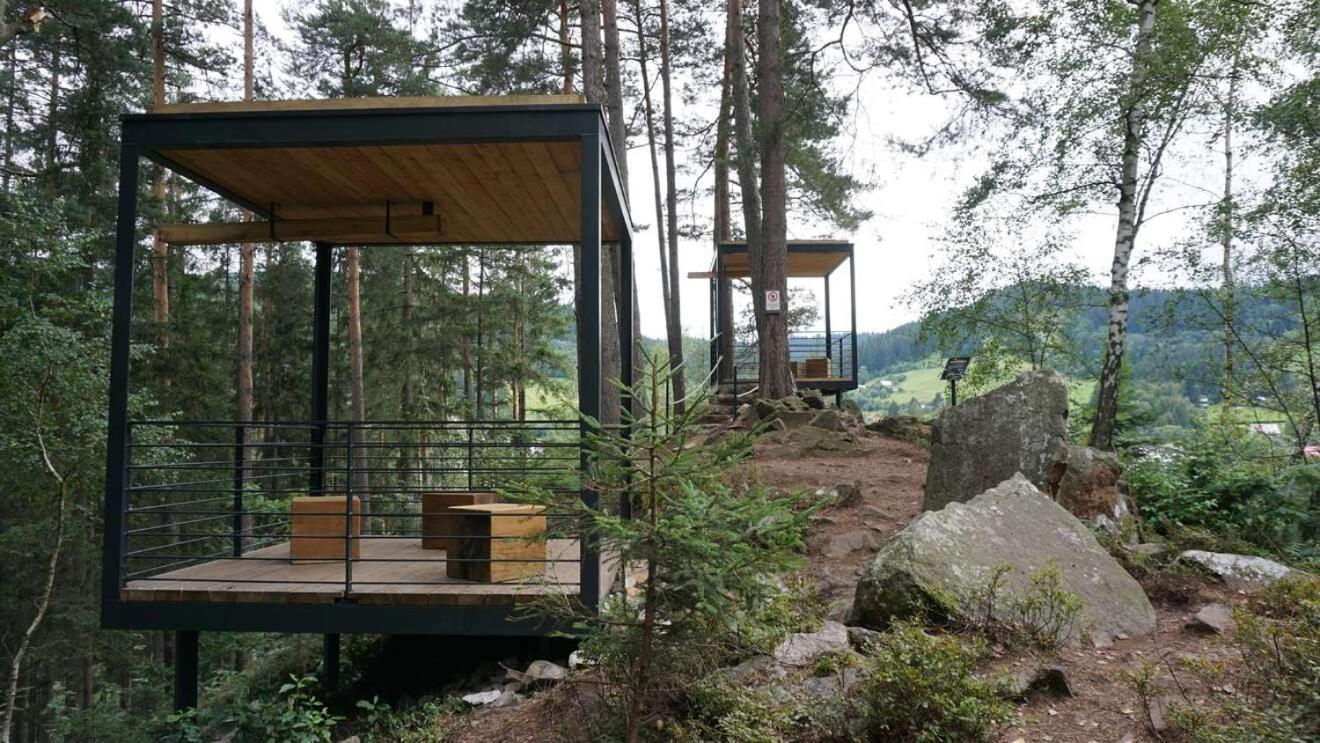 Penzion A Restaurace Stare Casy Horní Bečva Kültér fotó